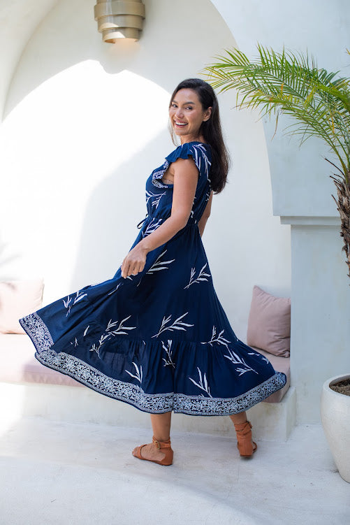 Gypsy dress - Navy fern - Batik - Gypsy Of Eden