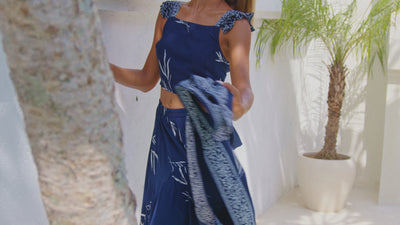 Gypsy Skirt - Navy fern - Batik - Maxi Skirt